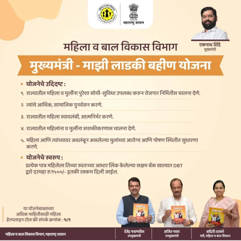 Majhi Ladki Bahini Yojana के उद्देश्य