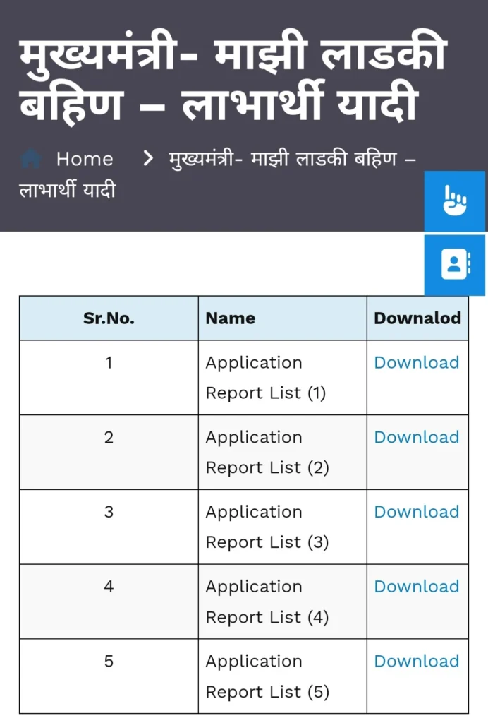 Ladki bahin yojana gramin list check