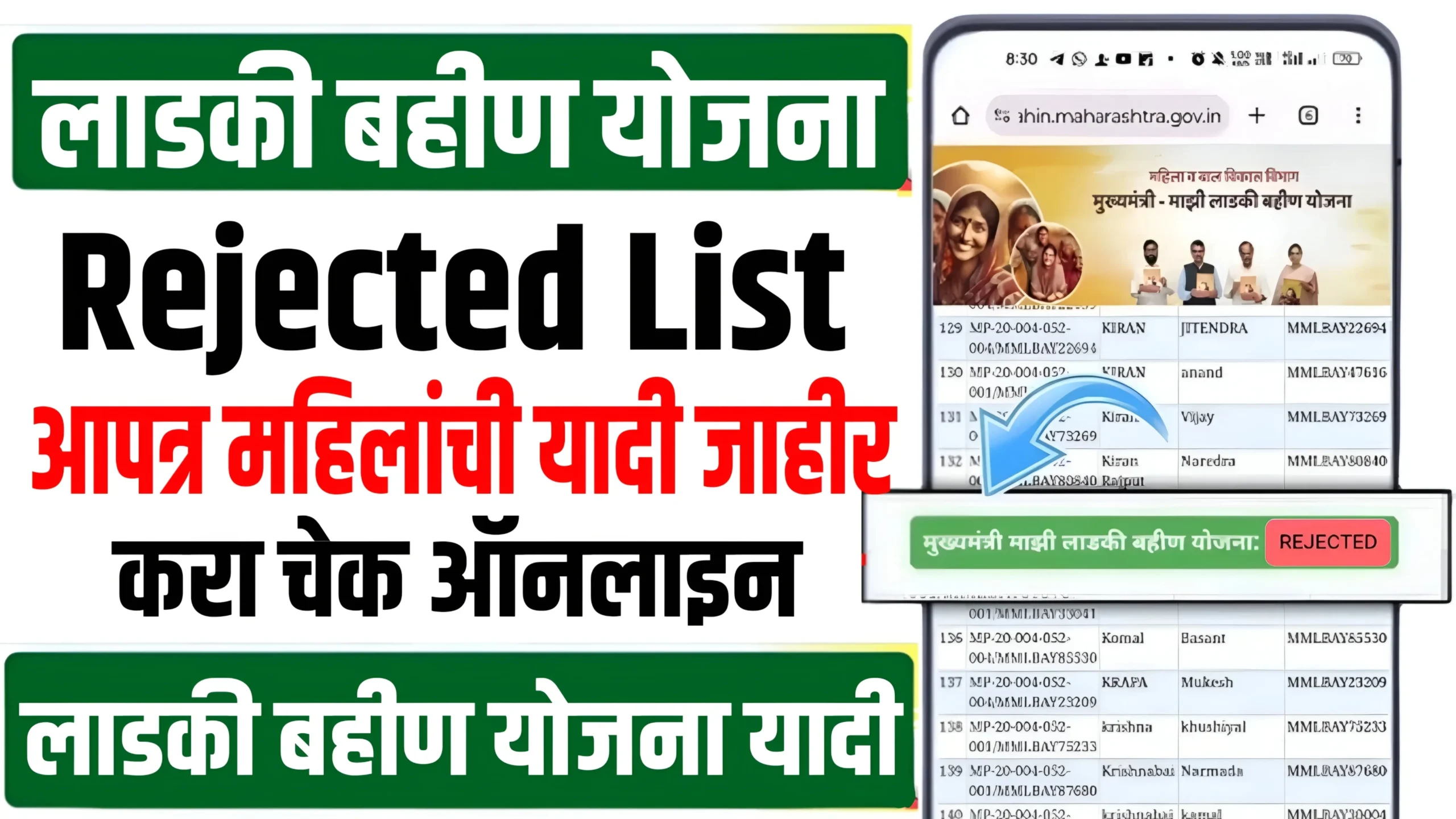 Ladki Bahin Yojana Rejected List