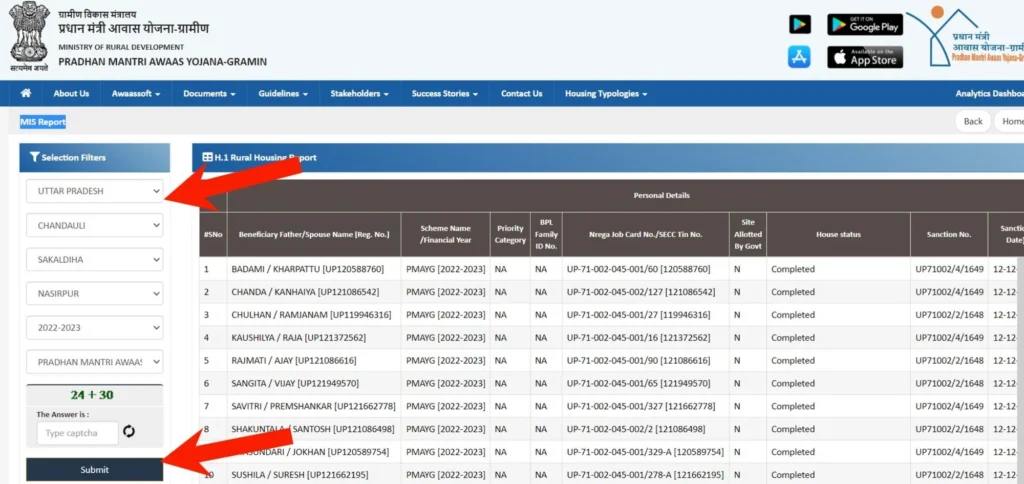 Pradhanmantri Awas Yojana List