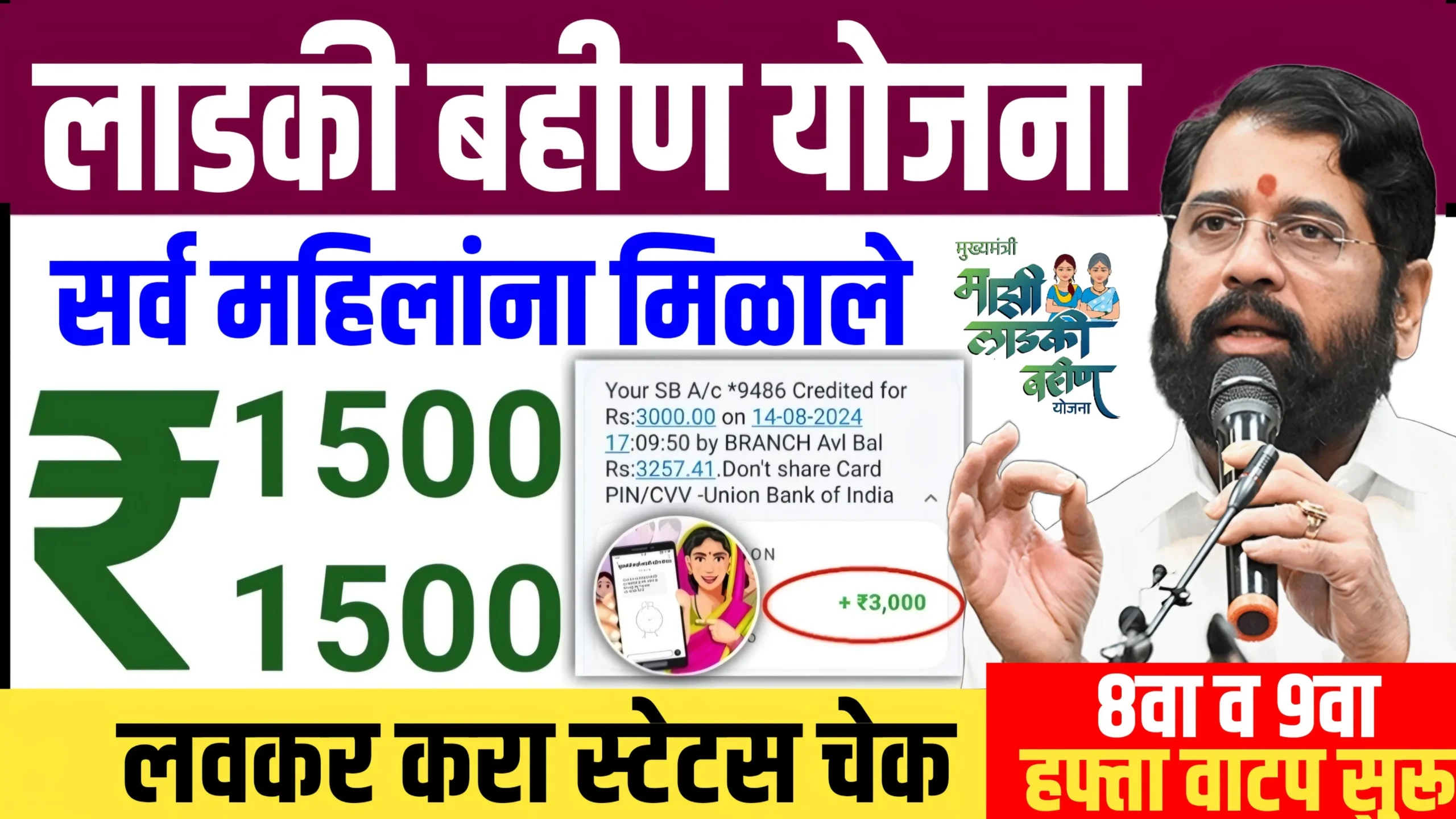 Ladki Bahin Yojana 9th Installment Status