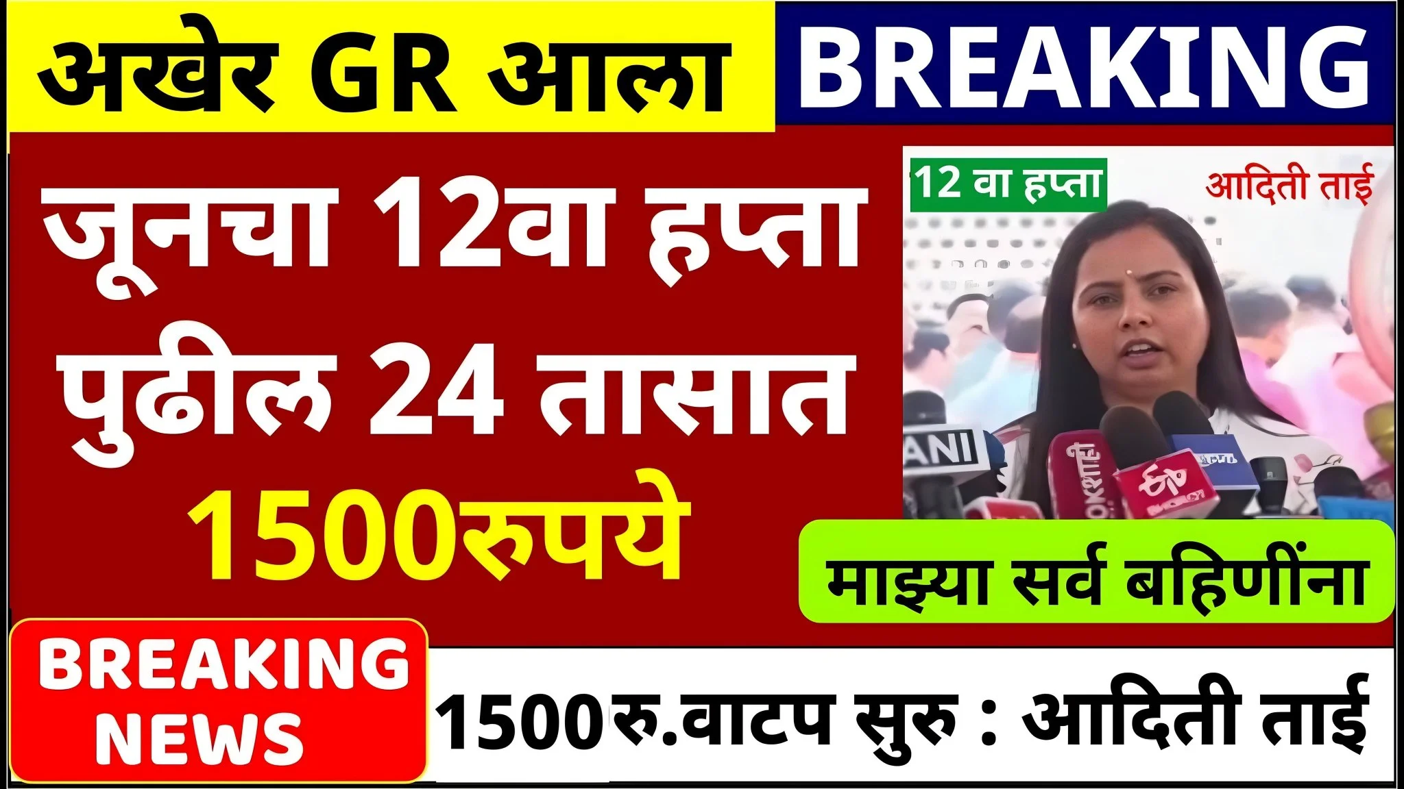 Ladki Bahin Yojana 12 Hafta Release