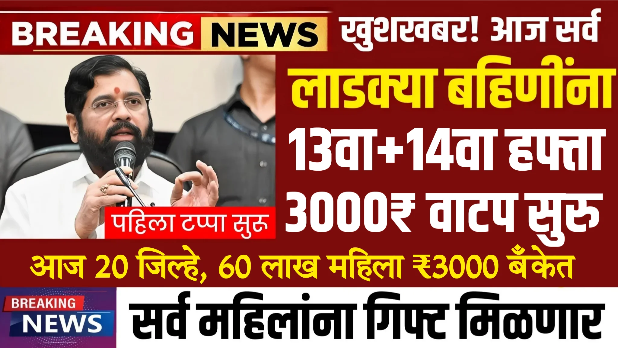 Ladki Bahin Yojana 13th and 14th Installment